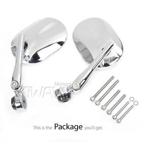 Stark chrome bar end mirrors compatible with Triumph air-cooled models