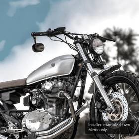 Stark black bar end mirrors for 7/8, 1, 1-1/4 Inch hollow handlebar