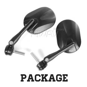 Stark black bar end mirrors compatible with BMW