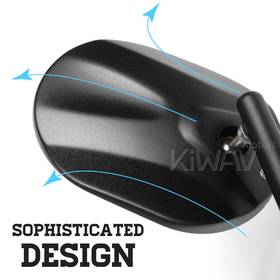 Stark black bar end mirrors compatible with BMW