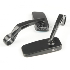 Classic black heavy weight bar end mirrors for 7/8, 1, 1-1/4 Inch hollow handlebar