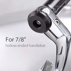 Classic chrome heavy weight bar end mirrors compatible with Honda specific mini motorcycles