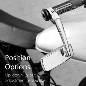 Classic chrome bar end mirrors compatible with Harley Sportster S Nightster 2021-