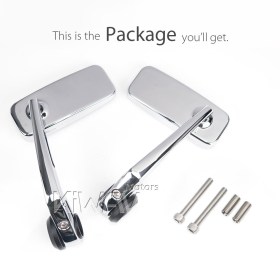 Classic chrome heavy weight bar end mirrors compatible with Harley Sportster S Nightster 2021-