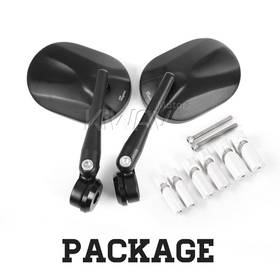 Stark black heavy weight bar end mirrors for 7/8, 1, 1-1/4 Inch hollow handlebar
