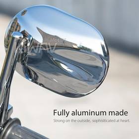 Stark chrome heavy weight bar end mirrors for 7/8, 1, 1-1/4 Inch hollow end handlebars