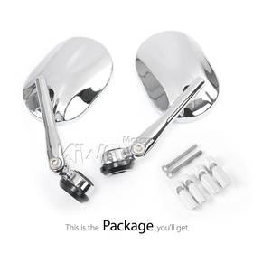 Stark chrome heavy weight bar end mirrors compatible with Honda specific mini motorcycles