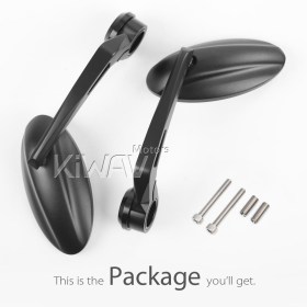 Ultra black heavy weight bar end mirrors compatible with Harley Sportster S Nightster 2021-