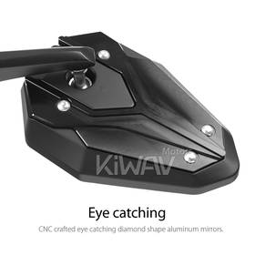 ViperII black heavy weight bar end mirrors for M8 threaded handlebars