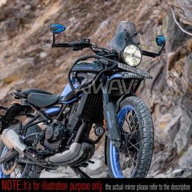 ViperII all blue heavy weight bar end mirrors for M8 threaded handlebars