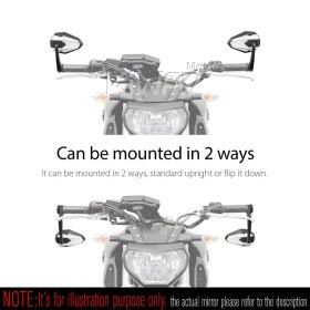 4Rizz white heavy weight bar end mirrors for M8 threaded handlebars