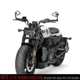 4Rizz white heavy weight bar end mirrors compatible with Harley Sportster S Nightster 2021-