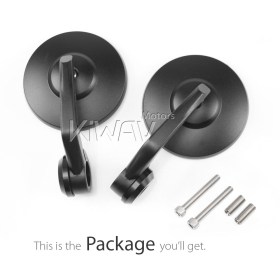 Bob black heavy weight bar end mirrors for M8 threaded handlebars