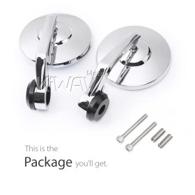 Bob chrome heavy weight bar end mirrors compatible with Harley Sportster S Nightster 2021-