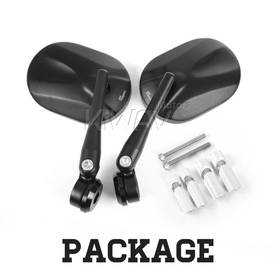 Stark black heavy weight bar end mirrors for 7/8 Inch hollow handlebar