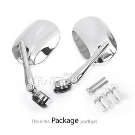 Stark chrome heavy weight bar end mirrors for 7/8 Inch hollow end handlebars