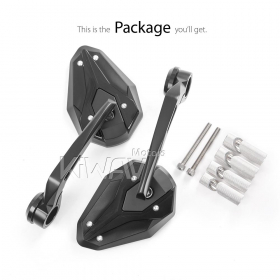 ViperII black heavy weight bar end mirrors for 7/8 Inch Hollow Handlebar