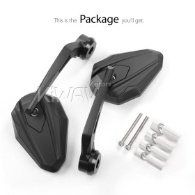 4Rizz black heavy weight bar end mirrors for 7/8 Inch hollow end handlebars