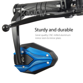 ViperII all blue heavy weight bar end mirrors for 1, 1-1/4 Inch hollow end handlebars