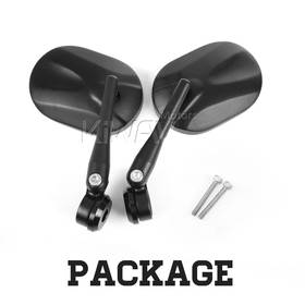 Stark black heavy weight bar end mirrors for M6 threaded handlebars