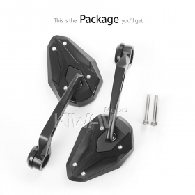 ViperII black heavy weight bar end mirrors for M6 threaded inside handlebar