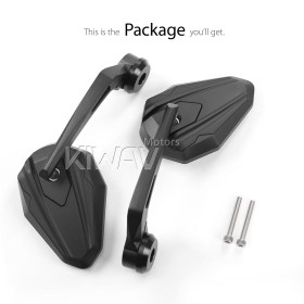 4Rizz black heavy weight bar end mirrors for M6 threaded handlebars