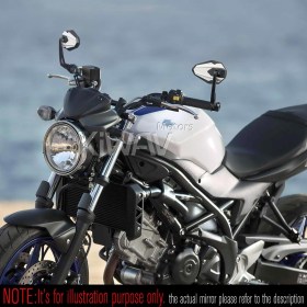 4Rizz white heavy weight bar end mirrors for M6 threaded handlebars