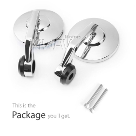 Bob chrome heavy weight bar end mirrors for M6 threaded handlebars