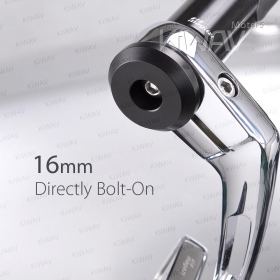 Classic chrome heavy weight bar end mirrors universal fit for yamaha