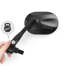 Stark black heavy weight bar end mirrors universal fit compatible with yamaha
