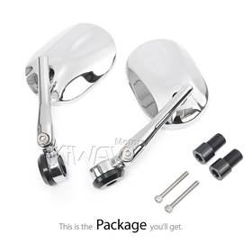 Stark chrome heavy weight bar end mirrors compatible with Yamaha M16 threaded handlebar