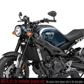 4Rizz black heavy weight bar end mirrors compatible with Yamaha M16 threaded handlebar