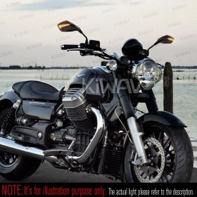 Fist carbon LED mirrors for M10 metric bike with auxiliary LED running light
