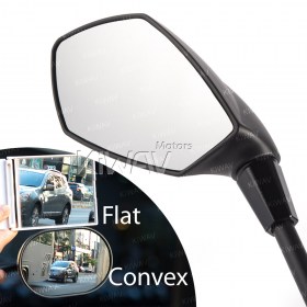 LED付きバイクミラー　フィスト　黒　10mm 1.5ピッチ　BMWに適用　ウインカーデイライトキットキット付き