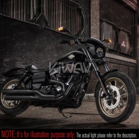 Fist carbon LED mirrors compatible with Harley Davidson with auxiliary LED running light