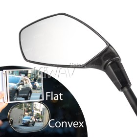 Fist carbon LED mirrors compatible with Harley Davidson with auxiliary LED running light