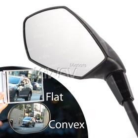 Fist black LED mirrors compatible with Harley Davidson with auxiliary LED running light