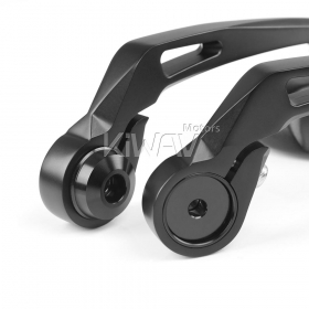 Retro black bar end mirrors compatible with Moto Guzzi motorcycles
