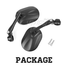 Stark black bar end mirrors compatible with Moto Guzzi motorcycles
