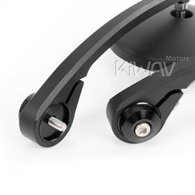 Eclipse black bar end mirrors compatible with Moto Guzzi motorcycles