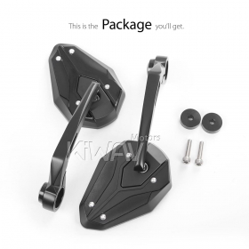 ViperII black bar end mirrors compatible with Moto Guzzi motorcycles