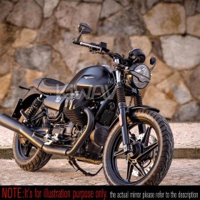 バーエンドミラー　4Rizz　黒　モト・グッツィ(Moto Guzzi)モデルに取付可