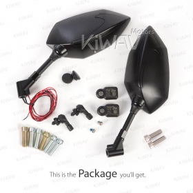 TPMS tire pressure monitoring system with Buck mirrors compatible with Harley Street 500/750
