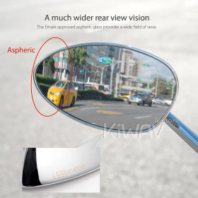 OvalII chrome mirrors for BMW 10mm 1.5 pitch