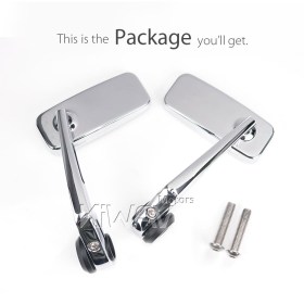 Classic chrome bar end mirrors compatible with Harley Sportster S Nightster 2021-