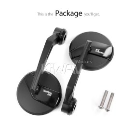 Missie black bar end mirrors compatible with Harley Sportster S Nightster 2021-