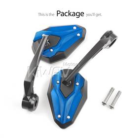 ViperII all blue bar end mirrors compatible with Harley Davidson Sportster S Nightster 2021-
