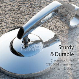 Bob chrome bar end mirrors compatible with Harley Sportster S Nightster 2021-