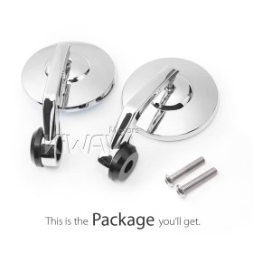 Bob chrome bar end mirrors compatible with Harley Sportster S Nightster 2021-