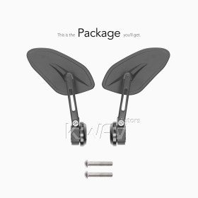 Horus black bar end mirrors compatible with Harley Sportster S Nightster 2021-